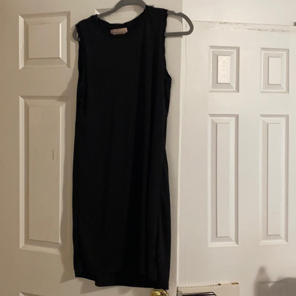 Philosophy black sheath dress -L